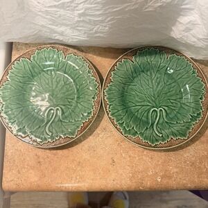 Green Leaf Majolica Collection By Jay Willfred Made In Portugal.
